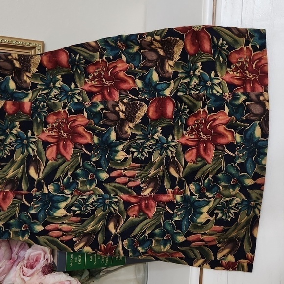 Vintage Floral Linen Dress Y2K Feminine Sexy Flirty Artsy Dark Romance - Picture 5 of 15